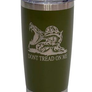 Green tread on cup white